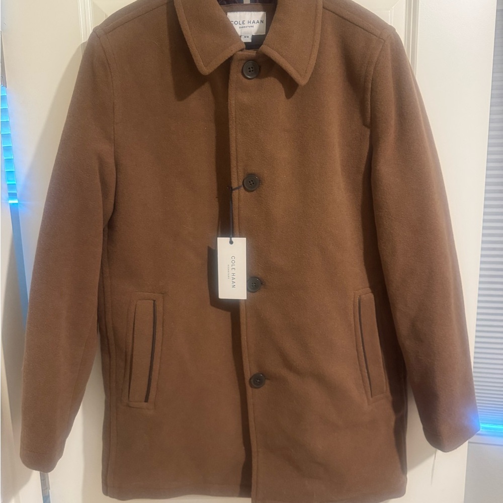 Cole Haan Men's Tan Pea Coat